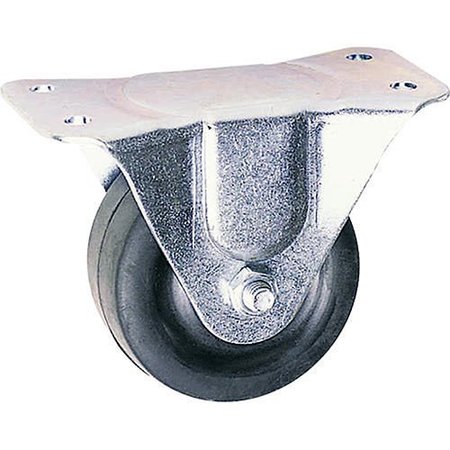 GLOBAL INDUSTRIAL 3 Rubber Wheel, Light Duty Rigid Plate Caster, 150 Lb. Capacity 308508